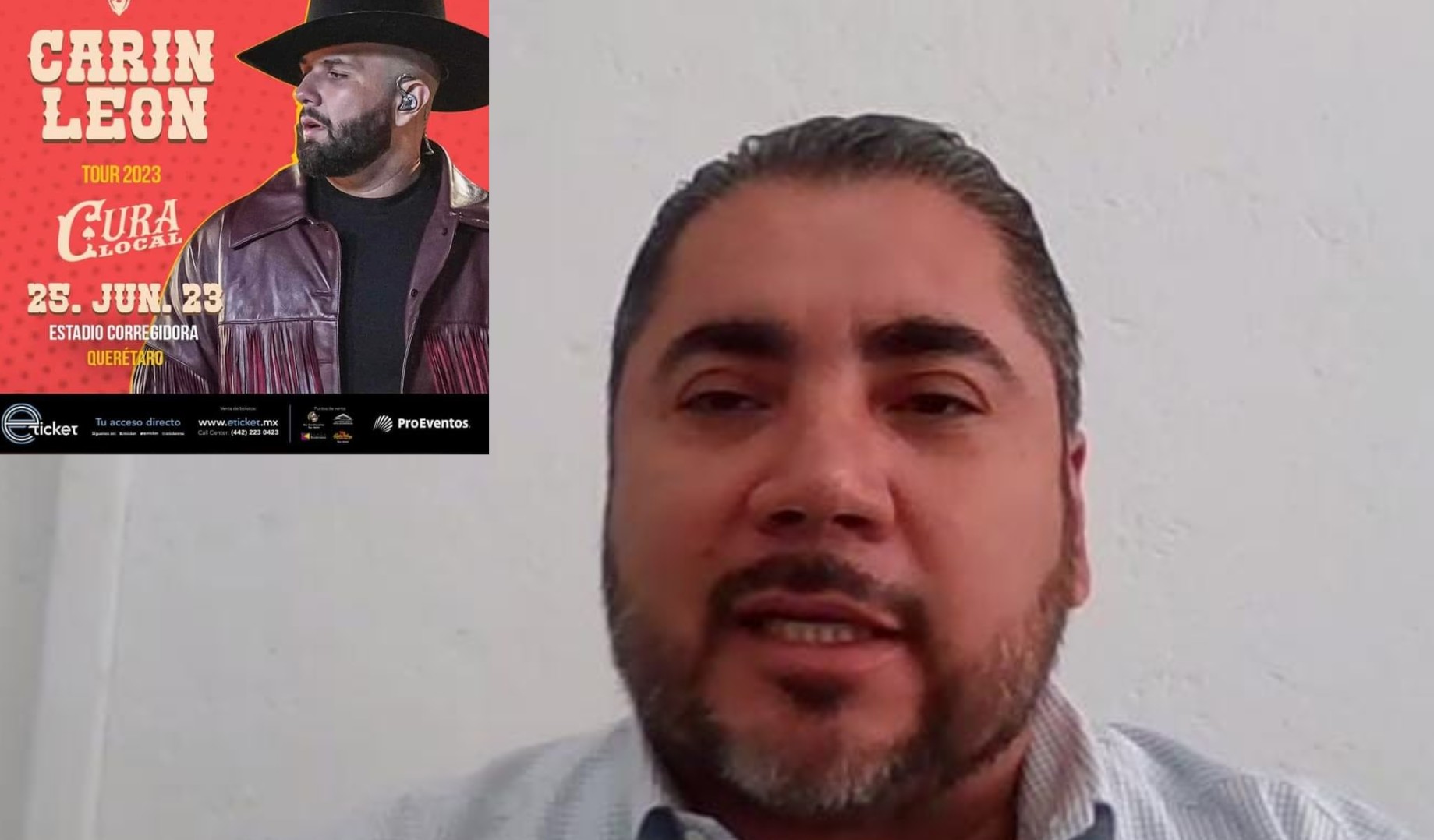 Confirman presentación de Carín León para este 25 de Junio